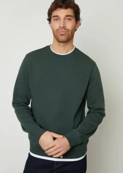 Threadbare Green Mock T-Shirt Crew Neck Sweatshirt