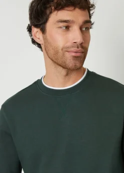 Threadbare Green Mock T-Shirt Crew Neck Sweatshirt