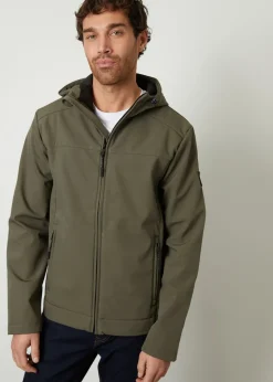 Threadbare Khaki Fleece Lined Hooded Jacket