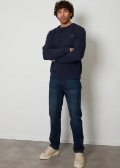 Threadbare Navy Crew Neck Sweatshirt