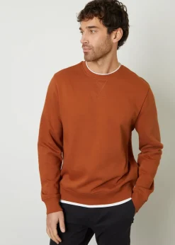 Threadbare Orange Mock T-Shirt Crew Neck Sweatshirt