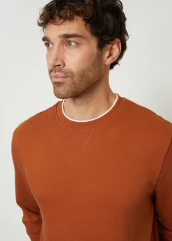 Threadbare Orange Mock T-Shirt Crew Neck Sweatshirt