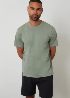 Threadbare Soft Green Cotton Blend Textured Short Pyjama Set