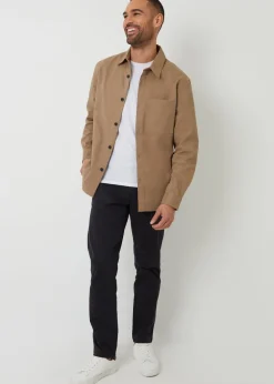 Threadbare Stone Cotton Twill Shacket