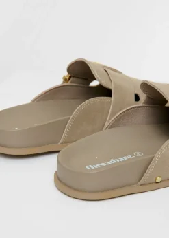 Threadbare Stone Studded Slip On Mule Sandals