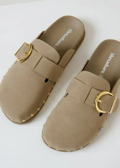 Threadbare Stone Studded Slip On Mule Sandals