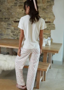 Threadbare White Short Sleeve Graphic Print Pyjama Set