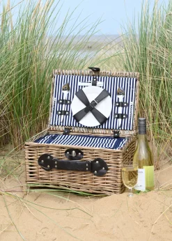 Three Rivers 4 Person Basket With Contents Including Sporks