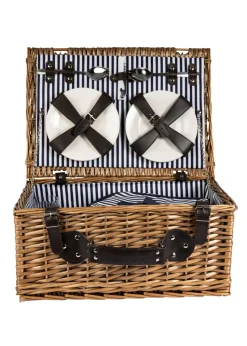 Three Rivers 4 Person Basket With Contents Including Sporks