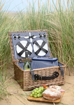 Three Rivers 4 Person Basket With Contents Including Sporks