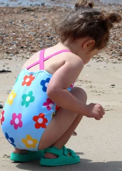 Toby Tiger Multi Colour Flower Print Kids Swimsuit (2 years - 8 years)