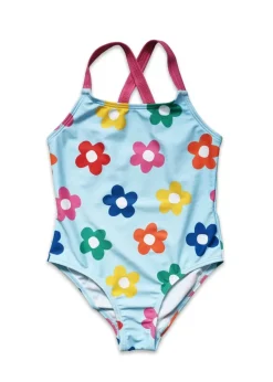 Toby Tiger Multi Colour Flower Print Kids Swimsuit (2 years - 8 years)