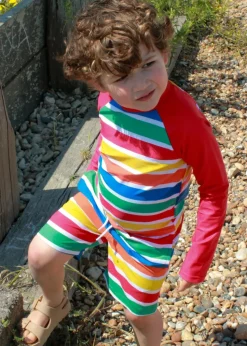 Toby Tiger Multi Colour Stripe Print Kids Rash Vest (2 years - 8 years)