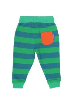 Toby Tiger Organic Green Striped Joggers (3 months - 6 years)