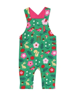 Toby Tiger Organic Green Forest Adventure Print Dungarees (3 months - 4 years)