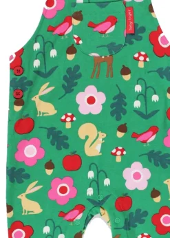 Toby Tiger Organic Green Forest Adventure Print Dungarees (3 months - 4 years)