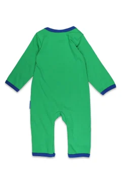 Toby Tiger Organic Green Tractor Applique Sleepsuit (Newborn - 12 months)