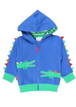 Toby Tiger Organic Green Crocodile Applique Hoodie (6 months - 6 years)