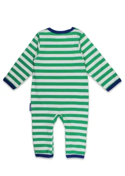 Toby Tiger Organic Green Sheep Applique Sleepsuit (Newborn - 12 months)