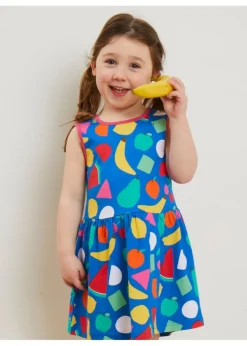 Toby Tiger Organic Multi Colour Fruit Print Summer Dress (6 months - 6 years)