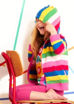 Toby Tiger Organic Multi Colour Stripe Hoodie (6 months - 6 years)