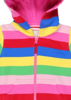 Toby Tiger Organic Multi Colour Stripe Hoodie (6 months - 6 years)