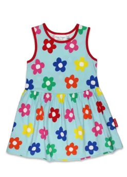 Toby Tiger Organic Multi Colour Flower Print Summer Dress (12 months - 8 years)