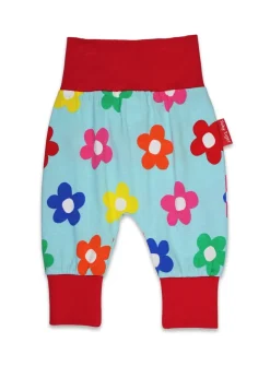 Toby Tiger Organic Multi Colour Flower Print Yoga Pants (Newborn - 3 years)