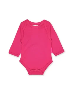 Toby Tiger Organic Pink Basic Long-Sleeved Baby Body (Newborn - 12 months)