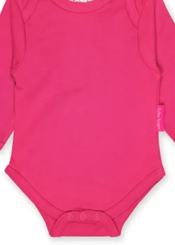 Toby Tiger Organic Pink Basic Long-Sleeved Baby Body (Newborn - 12 months)