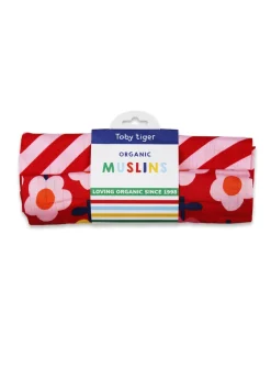 Toby Tiger Organic Pink Flower Muslin 2-Pack