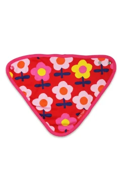 Toby Tiger Organic Pink Flower Print Dribble Bib