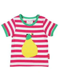 Toby Tiger Organic Pink Pear Applique T-Shirt (6 months - 8 years)
