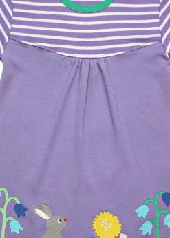 Toby Tiger Organic Purple Spring Applique Dress (6 months - 6 years)