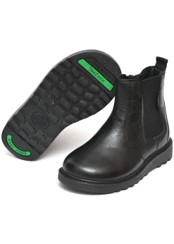 ToeZone Boys Black Dakota Leather Ankle Boot (Younger 8 - Older 3)
