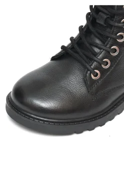 ToeZone Girls Black Angel Leather Ankle Boot (Younger 8 - Older 3)