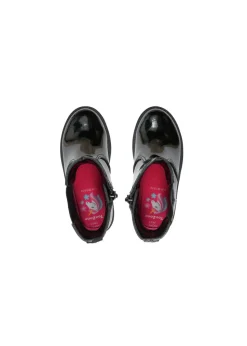 ToeZone Girls Black Cara Zip Ankle Boot (Younger 8 - Older 2)