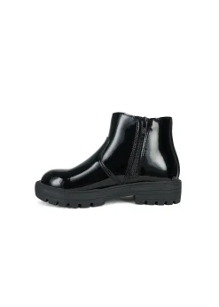 ToeZone Girls Black Cara Zip Ankle Boot (Younger 8 - Older 2)