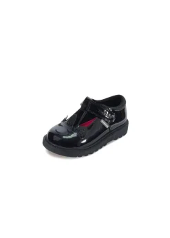 ToeZone Girls Black Millie Patent Unicorn Themed (Younger 8-Older 3)