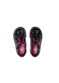 ToeZone Girls Black Millie Patent Unicorn Themed (Younger 8-Older 3)
