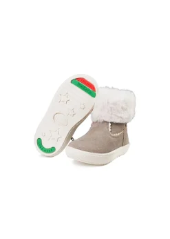 ToeZone Girls Brown Faith Suede Fur Boot (Younger 4 - Younger 10)