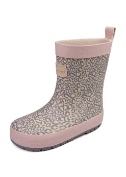 ToeZone Girls Pink Hattie Animal Print Wellies (Younger 6- Older 12)