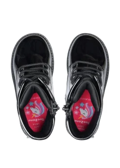 ToeZone Holly Black Patent Leather Unicorn Boot (Younger 8 - Older 2)