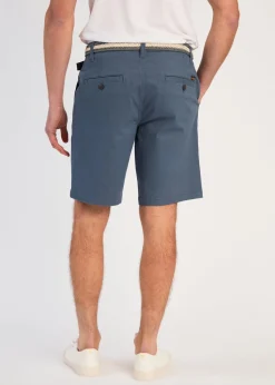 Tokyo Laundry Blue Cotton Chino Short With Belt