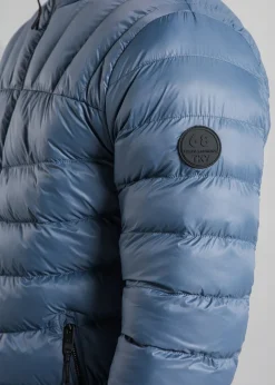 Tokyo Laundry Blue Padded Funnel Neck Full Zip Jacket