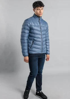 Tokyo Laundry Blue Padded Funnel Neck Full Zip Jacket