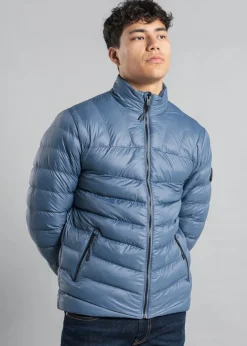 Tokyo Laundry Blue Padded Funnel Neck Full Zip Jacket