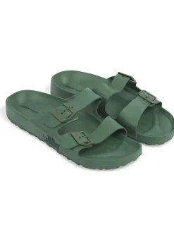Tokyo Laundry Green Rubber Buckle Sliders