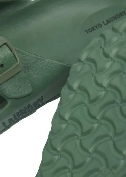 Tokyo Laundry Green Rubber Buckle Sliders