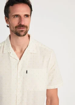 Tokyo Laundry White Cotton Printed Short Sleeve Shirt